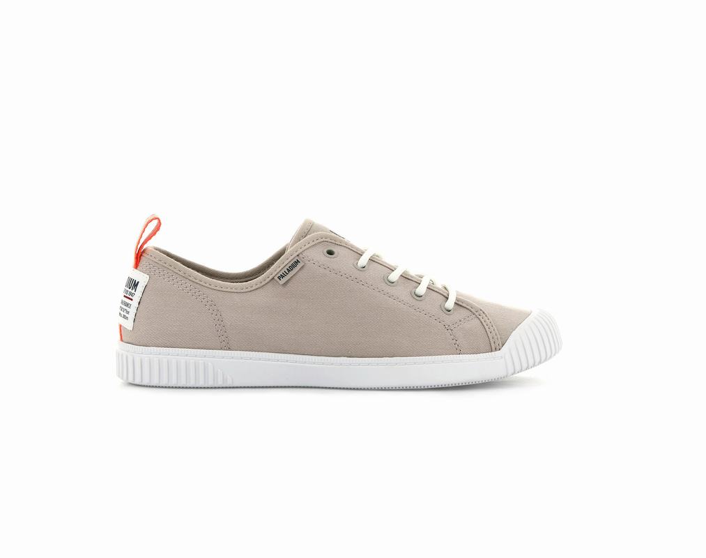 Palladium Easy Lace Canvas Women's Low Top Sneakers Khaki (YRAH01539)